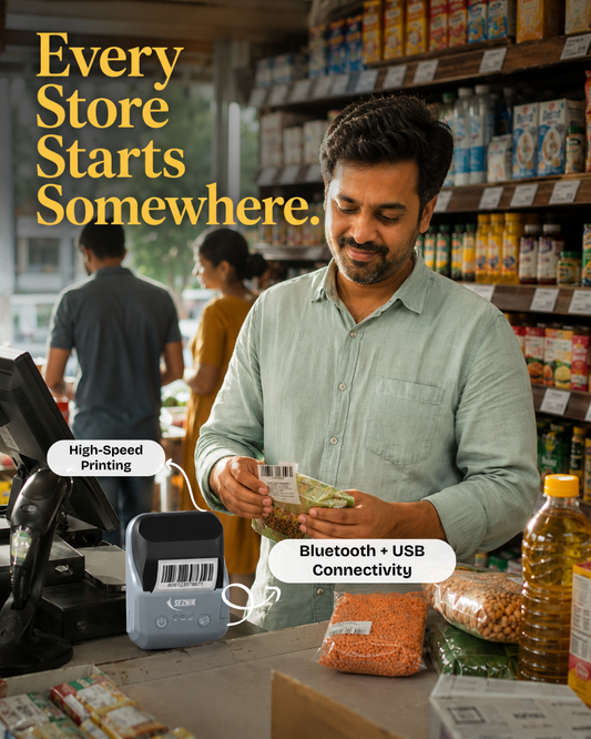 Every Store Starts Somewhere with the SEZNIK DEV Bluetooth Printer for Business