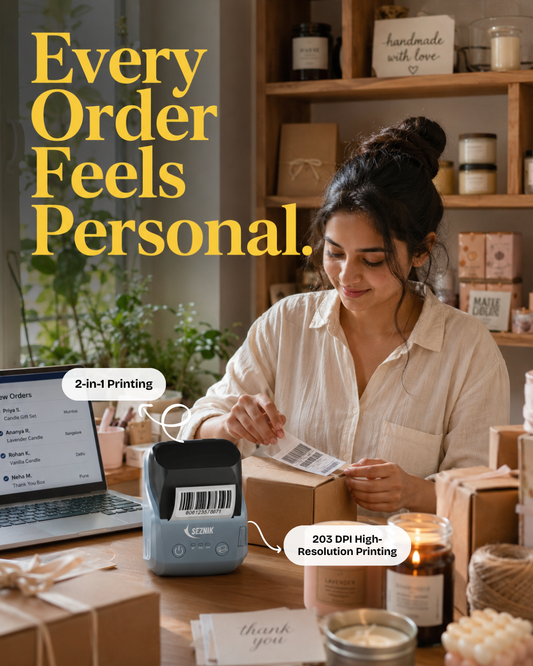 Make Every Order Feel Personal with the SEZNIK DEV Bluetooth Printer for Business