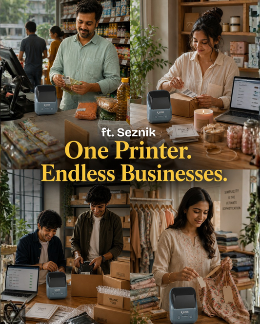 One Printer Endless Businesses with the SEZNIK DEV Bluetooth Printer for Business