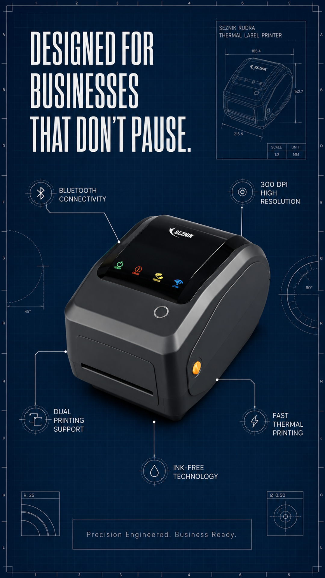Luxury in Every Label with the SEZNIK Rudra Thermal Label Printer