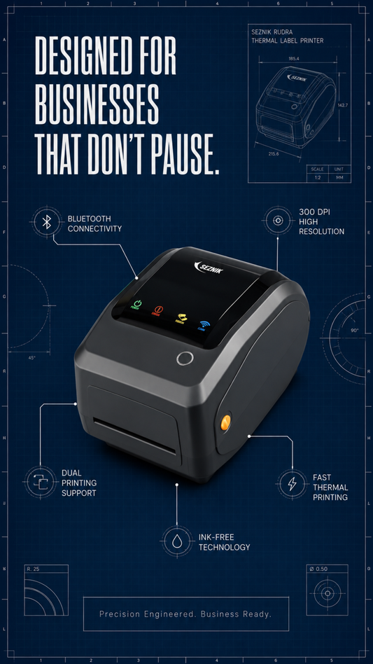 Luxury in Every Label with the SEZNIK Rudra Thermal Label Printer