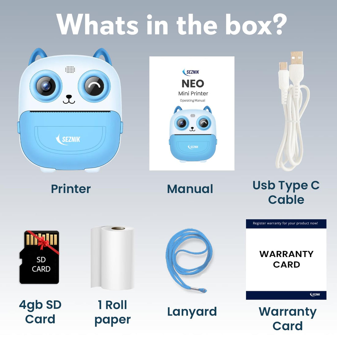 Unboxing Everyday Creativity with the SEZNIK Mini Camera Printer Neo Blue