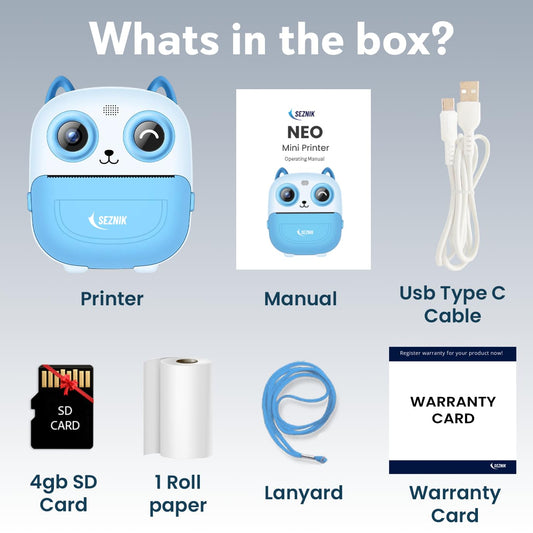 Unboxing Everyday Creativity with the SEZNIK Mini Camera Printer Neo Blue