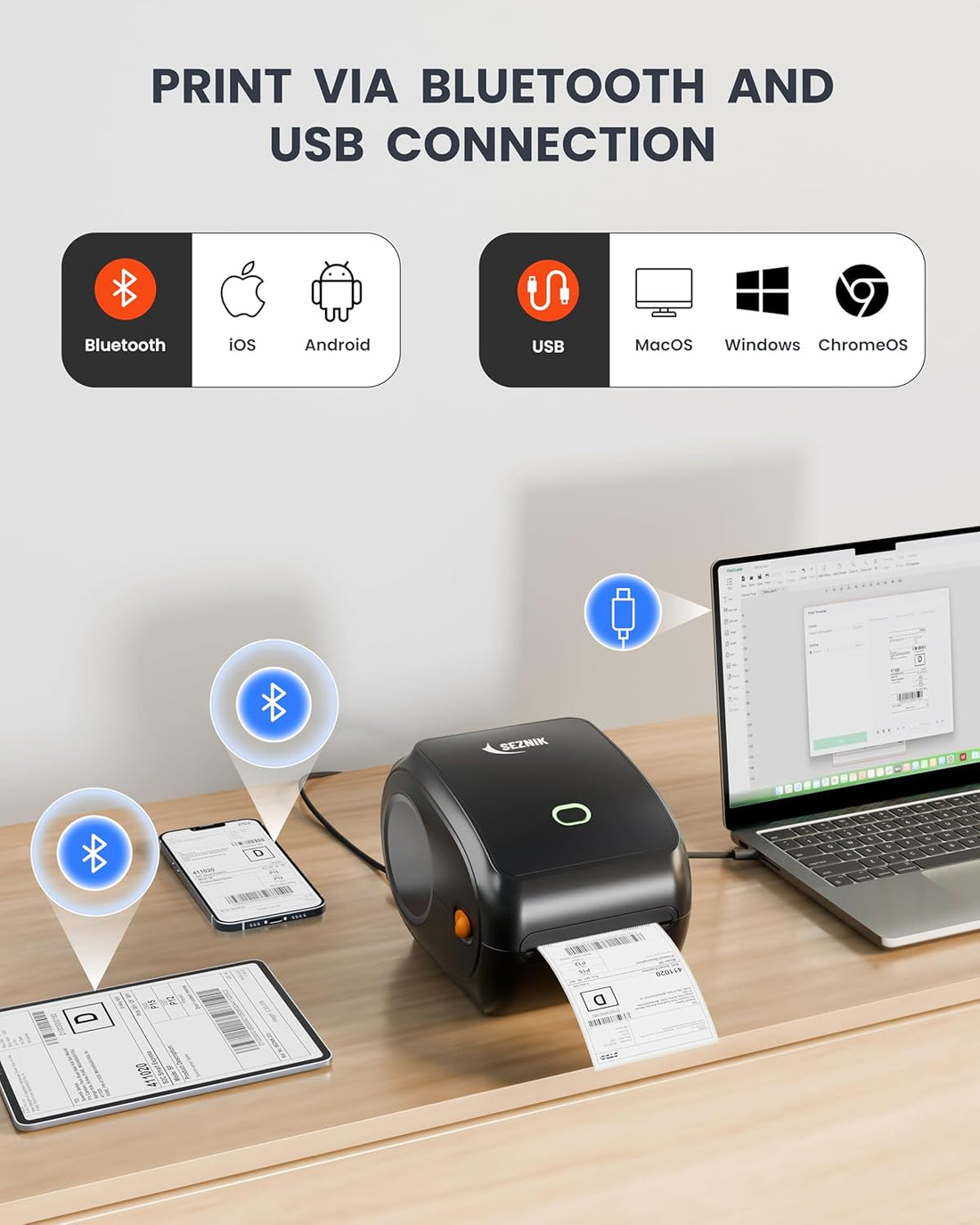 How the SEZNIK Shakti Bluetooth Shipping Label Printer Simplifies Everyday Ecommerce Operations
