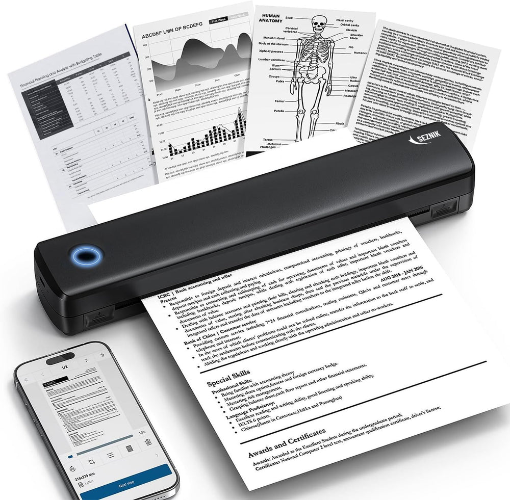 Print Anywhere with the SEZNIK Portable A4 Printer and Never Miss an Important Document Again