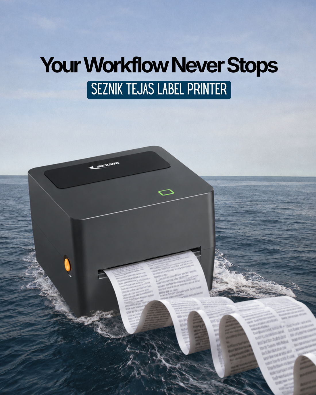 Your Workflow Never Stops with the SEZNIK Tejas Label Printer
