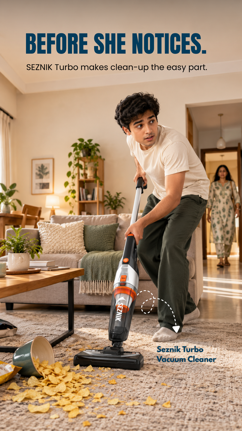 Best Vacuum Cleaner for Home Cleaning in India: Seznik Turbo Vacuum Cleaner for Everyday Mess