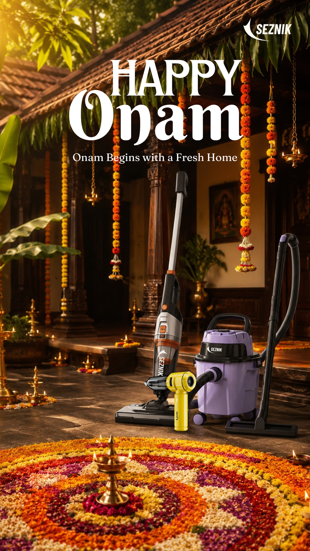 Get Your Home Onam Ready with Seznik Vacuum Cleaners