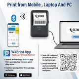 SEZNIK Josh Bluetooth Thermal Label Printer for Business | Inkless Mini | Batch, Cloud Printing | Jewellery, Round, Rectangle Label | Mobile, Desktop Compatible | Upto 2 inch Print | 1 Year Warranty Visit the SEZNIK Store