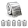 Seznik Silver Waterproof, Non-Tearable, Sticky Thermal Lables, Label Roll, 2 inch Adhesive Thermal Labels for Label Printers (50mmx30mm - 1250 Lables)