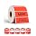 SEZNIK Waterproof, Non-Tearable, Long Lasting Print, Sticky Thermal Lables, Label Roll, 2 inch Adhesive Thermal Labels for Label Printers (50mmx25mm) - 1250 Lables, Red