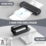 SEZNIK Portable Wireless Inkless A4 Paper Printer | Portable Mini Printer | USB, Bluetooth Printer Compatible with Android iOS Mobile Laptop |1Year Warranty (Classic-203dpi-White)