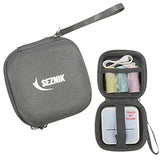 SEZNIK Portable Carrying Case for Mini Printer, Camera, Receipt Printer, Multi Purpose Travel Organizer for Earphones, USB Drives, Memory Cards, and Cables Bag (Grey) [ Printer NOT Included ]
