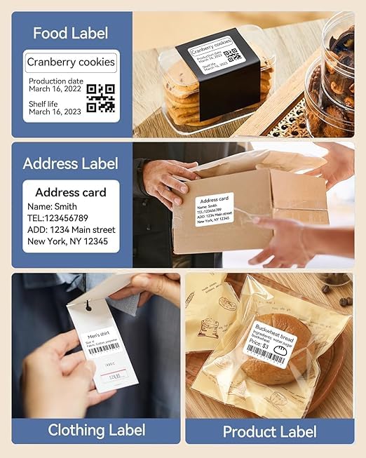 Seznik Thermal Lables, 50mmx30mm Labels, 2 inch Self-Adhesive Thermal Labels for Thermal Printer [Printer NOT Included] (50mmx30mm - 1000 Lables)