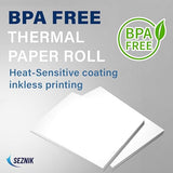 Seznik A4 Thermal Papers, Printing Paper, 210 mm width, 200 Sheets, 8 inch Paper for A4 Portable Thermal Printer (A4 Thermal Paper)