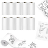 Seznik Non Sticky Thermal Paper Rolls, 57mm Width, 2 inch Thermal Paper for Mini Printer (White-57mm Width-Continuous Non Sticky Roll-Pack of 10)