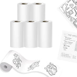Seznik Non Sticky Thermal Paper Rolls, 57mm Width, 2 inch Thermal Paper for Mini Printer (White-57mm Width-Continuous Non Sticky Roll-Pack of 5)