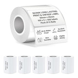 SEZNIK Waterproof, Non-Tearable, Sticky Thermal Lables, Label Roll, 2 inch Adhesive Thermal Labels for Label Printers (50mmx25mm - 500 Lables), 500 Labels