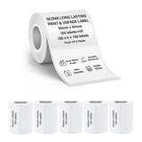 Seznik Waterproof, Non-Tearable, Sticky Thermal Lables, Label Roll, 2 inch Adhesive Thermal Labels for Label Printers, 50mmx50mm, 750 Lables