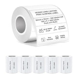 SEZNIK Waterproof, Non-Tearable, Sticky Thermal Lables, Label Roll, 2 inch Adhesive Thermal Labels for Label Printers (50mmx15mm - 500 Lables), 500 Labels