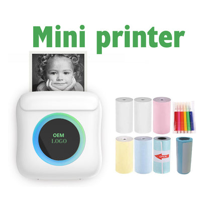 SEZNIK Portable Printer, Inkless Printer for Kids,Tavel | Mini Printer | Bluetooth Printer Compatible with Android iOS | 1 Year Warranty (Mini-C17-White)