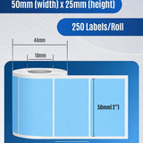 SEZNIK Waterproof, Non-Tearable, Long Lasting Print, Sticky Thermal Lables, Label Roll, 2 inch Adhesive Thermal Labels for Label Printers (50mmx25mm) - 1250 Lables, Royal Blue