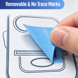 SEZNIK Waterproof, Non-Tearable, Long Lasting Print, Sticky Thermal Lables, Label Roll, 2 inch Adhesive Thermal Labels for Label Printers (50mmx50mm) - 500 Lables, Pastel Blue