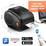 Shakti Shipping Label Printer | 4×6 Label & Adjustable Label Size Print | Bluetooth, USB Connect| Inkless Thermal | Print from Mobile, Laptop| Does Not Support Seller Flex | 1Year Warranty