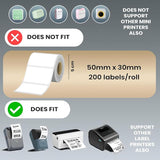Seznik Thermal Lables, 50mmx30mm Labels, 2 inch Self-Adhesive Thermal Labels for Thermal Printer [Printer NOT Included] (50mmx30mm - 1000 Lables)