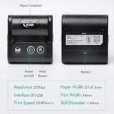 SEZNIK Veer 58mm (2 Inch) Portable Receipt Printer | ESC/POS KOT Billing | Bluetooth+USB | 2000mAh Rechargeable | Android/iOS/Windows | Retail/Restaurant | 50+ Apps | Swiggy/Zomato | 1 Year Warranty