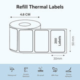 Seznik Thermal Lables, 50mmx30mm Labels, 2 inch Self-Adhesive Thermal Labels for Thermal Printer [Printer NOT Included] (50mmx30mm - 1000 Lables)