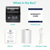 SEZNIK Veer 58mm (2 Inch) Portable Receipt Printer | ESC/POS KOT Billing | Bluetooth+USB | 2000mAh Rechargeable | Android/iOS/Windows | Retail/Restaurant | 50+ Apps | Swiggy/Zomato | 1 Year Warranty