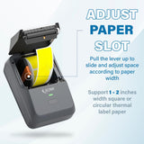 SEZNIK Josh Bluetooth Thermal Label Printer | Inkless Mini Rechargeable | MRP, Barcode, Excel File Print | Cloud, Mobile, Desktop | Jewellery, Round Labels | 2-inch Print | Free App | 1 Year Warranty