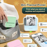 SEZNIK Mini Printer, Inkless, Thermal, Bluetooth, Portable Printer, Compatible Android, iOS Mobile. 1 Year Warranty (MiniX-Green)