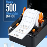 SEZNIK Tejas Shipping Label Printer | 304 DPI HD Print | USB + Bluetooth | Direct Thermal Label Printer for E-Commerce, MRP Sticker, Jewellery, Excel, Barcode, | 1 Year Warranty | No SellerFlex