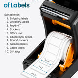 SEZNIK Rudra Thermal Label Printer | Direct Thermal + Transfer | E-Commerce 304 DPI HD Print | USB, Bluetooth, WiFi | Shipping, Jewellery, Excel Print, MRP, Barcode | 1 Year Warranty | No SellerFlex