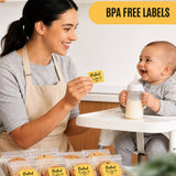 SEZNIK Waterproof, Non-Tearable, Long Lasting Print, Sticky Thermal Lables, Label Roll, 2 inch Adhesive Thermal Labels for Label Printers (50mmx50mm) - 500 Lables, Yellow