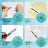 Seznik Cable Tag Thermal Labels – Waterproof, Non-Tearable, Oil & Scratch Resistant, White, 150 Labels/Roll, Pack of 5 Rolls – Wire & Electrical Labeling Stickers, 750 Labels