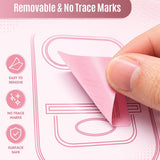 SEZNIK Waterproof, Non-Tearable, Long Lasting Print, Sticky Thermal Lables, Label Roll, 2 inch Adhesive Thermal Labels for Label Printers (50mmx50mm) - 500 Lables, Pastel Pink
