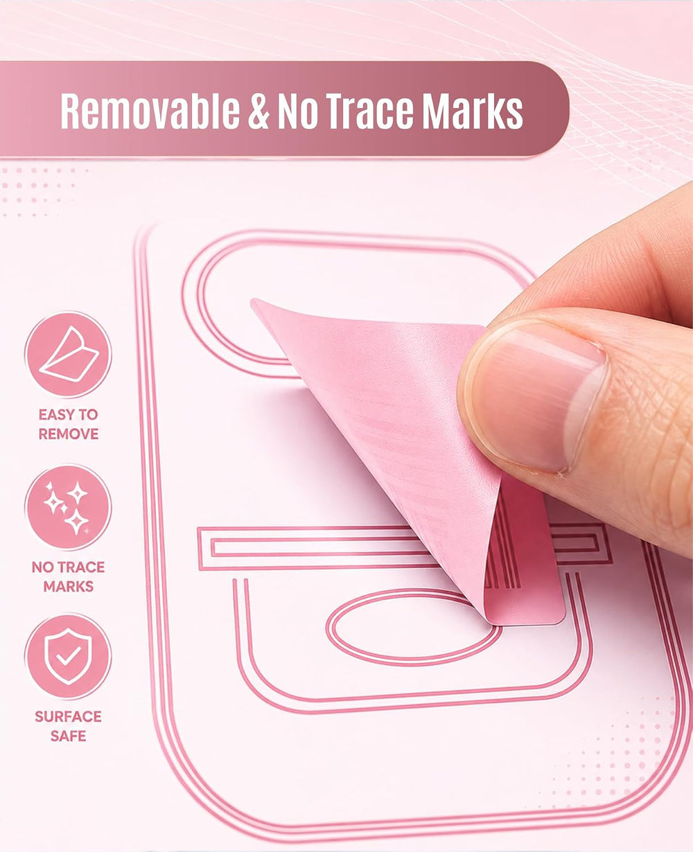 SEZNIK Waterproof, Non-Tearable, Long Lasting Print, Sticky Thermal Lables, Label Roll, 2 inch Adhesive Thermal Labels for Label Printers (50mmx50mm) - 500 Lables, Pastel Pink