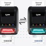 SEZNIK Rudra Thermal Label Printer | Direct Thermal + Transfer | E-Commerce 304 DPI HD Print | USB, Bluetooth, WiFi | Shipping, Jewellery, Excel Print, MRP, Barcode | 1 Year Warranty | No SellerFlex