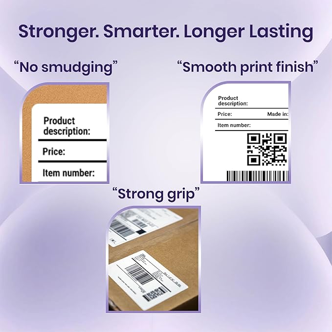 Seznik Thermal Sticky Labels – 50x75 mm – White – Pack of 5 Rolls (50mmx75mm - 450 Lables)