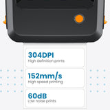 SEZNIK Rudra Thermal Label Printer | Direct Thermal + Transfer | E-Commerce 304 DPI HD Print | USB, Bluetooth, WiFi | Shipping, Jewellery, Excel Print, MRP, Barcode | 1 Year Warranty | No SellerFlex
