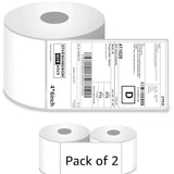 SEZNIK Thermal Printer 4x6 Inch Label Paper (100x150mm) | 800 Labels | Shipping, Parcel, Barcode & Address Labels | Waterproof, Oil & Scratch Resistant Label Roll | BPA Free | Perforated (Pack of 2)