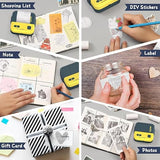 SEZNIK Mini Printer, Inkless, Thermal, Bluetooth, Portable Printer, Compatible Android, iOS Mobile. 1 Year Warranty (Echo-GoldenYellow)