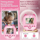 SEZNIK Mini Camera Printer, Mini Selfie Camera Printer, Click Photo Print, Inkless, Bluetooth HD Print, Android, iOS. Instant Print (Neo-Pink)
