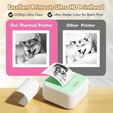 SEZNIK Mini Printer, Inkless, Thermal, Bluetooth, Portable Printer, Compatible Android, iOS Mobile. 1 Year Warranty (MiniX-Green)