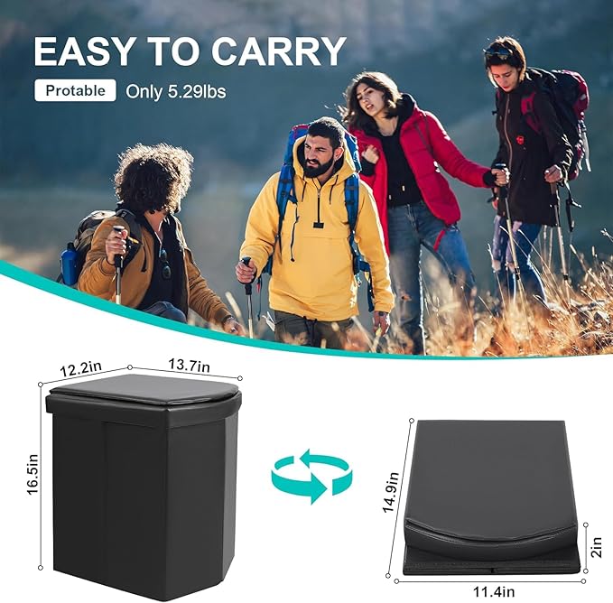 Portable Toilet | Foldable, Easy to Carry Commode For Traveling & Indoor | Stool Chair for Kids, Elders & Adults | Foldable Toilet For Adult