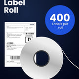 SEZNIK LabelX Shipping Label Printer Bundle with Roll Holder & 4x6 Thermal Labels | Bluetooth + USB Inkless Printer | 400 Labels | for Amazon, Meesho, Courier & Barcode Printing