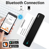 Portable A4 Printer, Bluetooth, Inkless Thermal Printer | USB, Bluetooth Compatible with Android iOS Laptop | 1 Year Warranty (Lite-203DPI-Black)